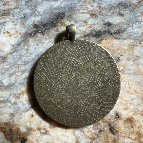 OOAK African crowned crane handpainted pendant brass bezel 16” black chain - Picture 6 of 9